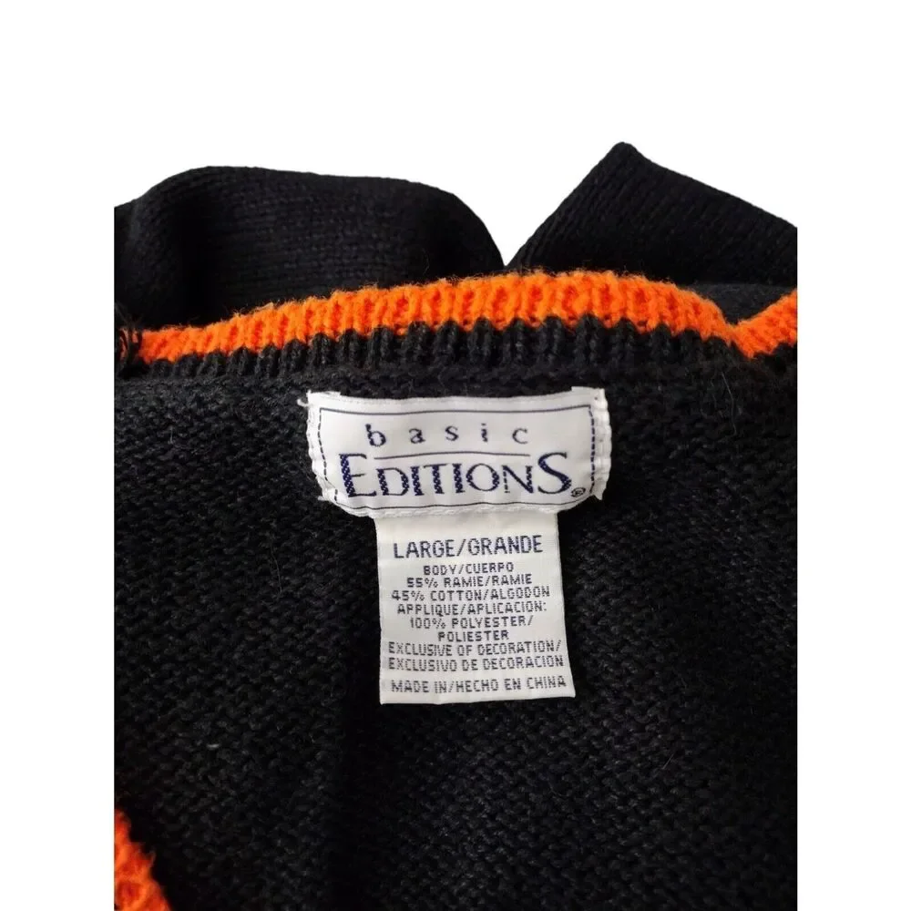 Vintage Halloween Devil Witch Star Moon Candy Corn Knit Holiday Grandma Vest NEW